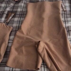 High-Waist Sculpting Shapewear Shorts in Camel core sculpting short